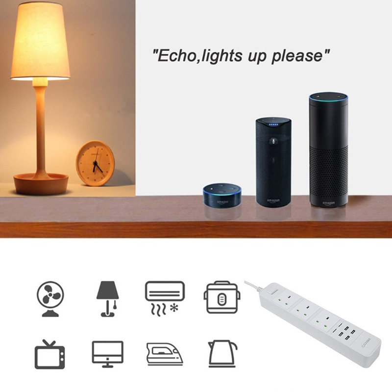 WiFi smart plug-in APP remote control British standard socket can be voice controlled with USB interface